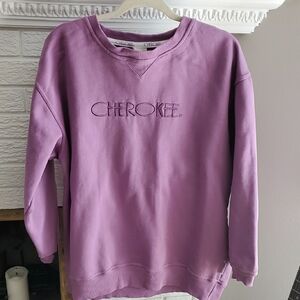 Vintage Cherokee Purple Sweater Sweatshirt Crewneck Oversized Sz L Y2K 90's